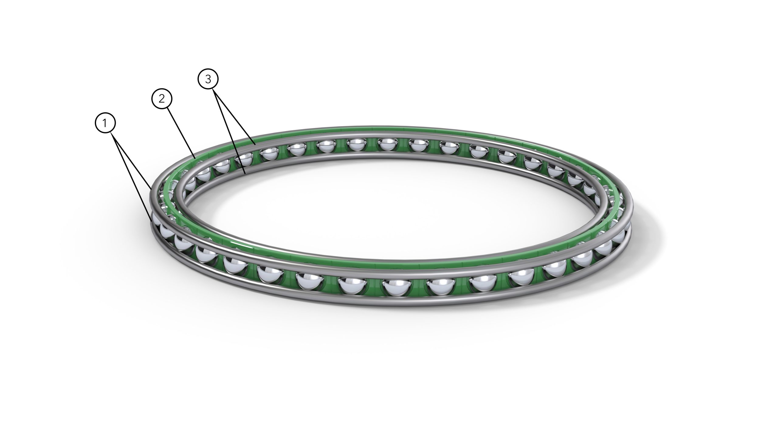 KMF · Brand product example: Wire-race bearings
