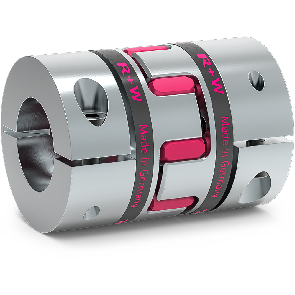 R+W · Brand product example: Elastomeric couplings · 1 / 2