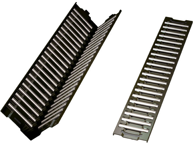 Flat roller cages